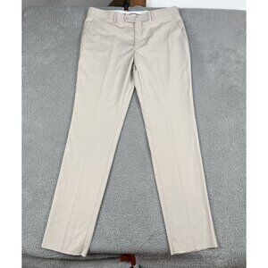 NWOT Milano Braveman Suiting Company Modern Unhemmed Tan Dress Pants Sz 38 x 36
